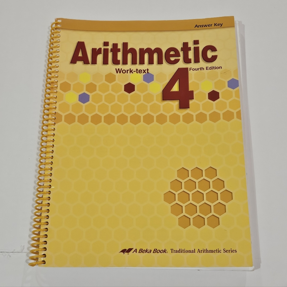 Abeka Arithmetic 4 Answer Key, 4th Edition, Homeschool, Good Used Condition GUC